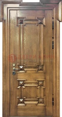 Филенчатая железная дверь с массивом дуба ДМД-56